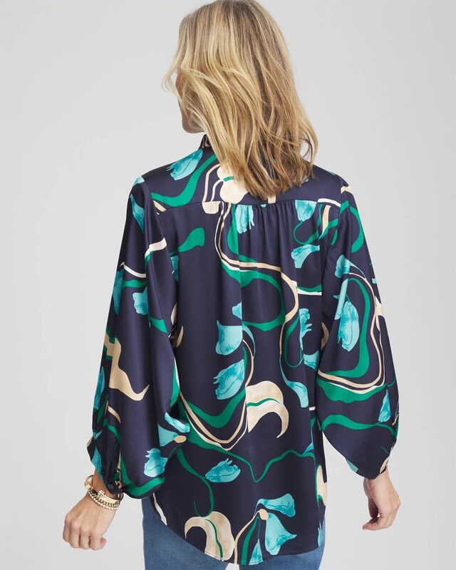 Wildflower Tie-Front Batwing Blouse - image 3